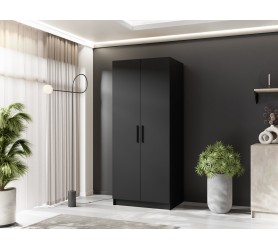 Mała szafa uchylna 2D 80 cm GELD czarna szafa...