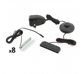 Oświetlenie LED na 8 półek białe