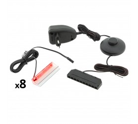 Oświetlenie LED na 8 półek czerwone