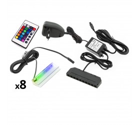 Oświetlenie LED na 8 półek RGB