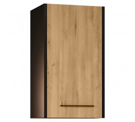 Szafka łazienkowa wisząca SLIM SL4 czarny / dąb artisan