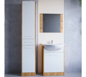 Łazienka NICO LONG dąb artisan / biały