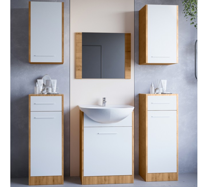 Łazienka NICO MAX dąb artisan / biały laminat