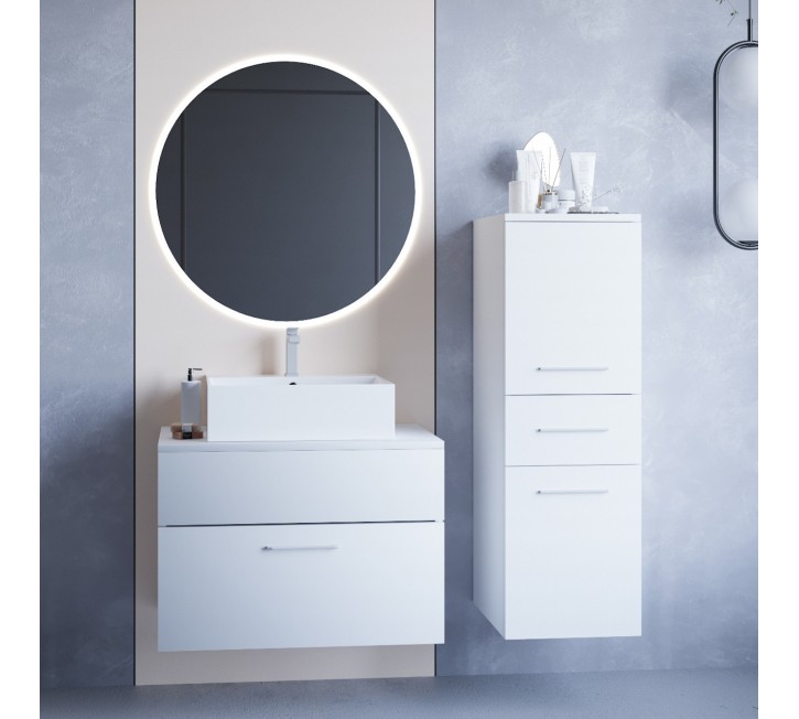 Łazienka BUSTO LED biały laminat Łazienka BUSTO LED biały laminat