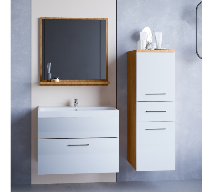 Łazienka TIPO MINI dąb artisan / biały połysk Łazienka TIPO MINI dąb artisan / biały połysk
