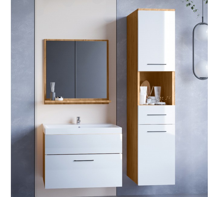 Łazienka TIPO dąb artisan / biały połysk Łazienka TIPO dąb artisan / biały połysk