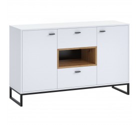 Komoda OLIVIER OE02 biały / dąb artisan