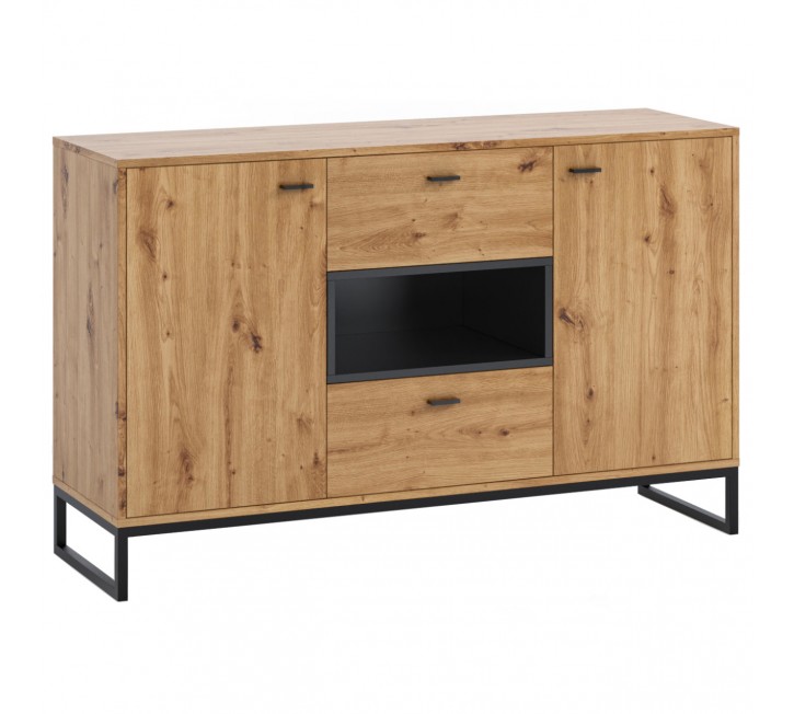 Komoda OLIVIER OE02 dąb artisan / czarny