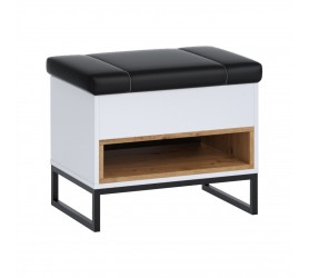 Kufer OLIVIER OE03 biały / dąb artisan