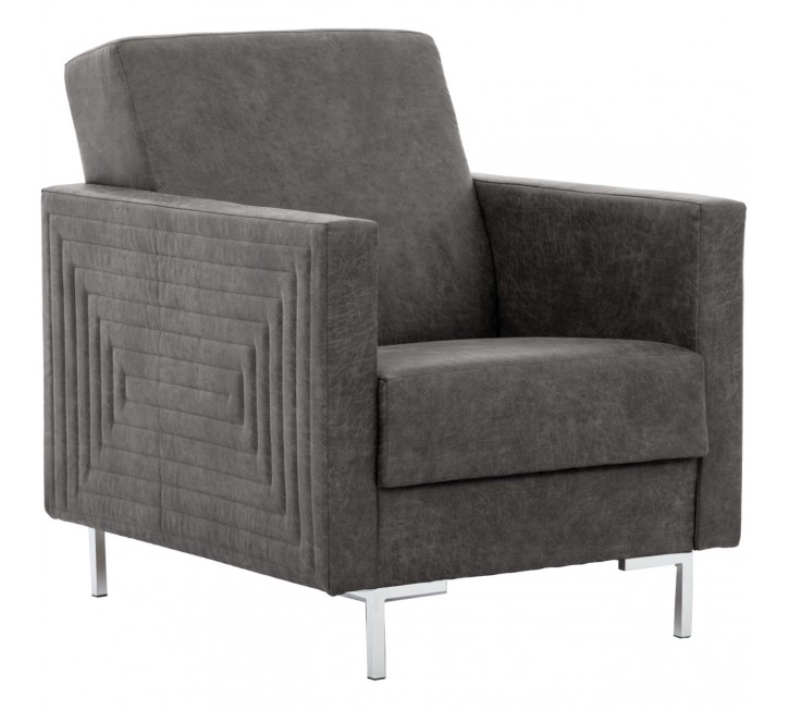 Fotel SELVA B manila dark grey chrom