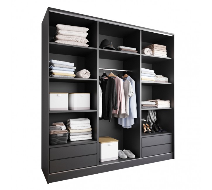 Szafa otwarta MERV K3 200 czarna