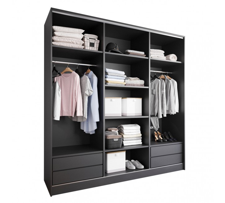 Szafa otwarta MERV K4 200 czarna