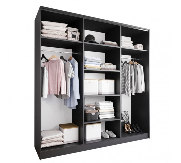 Szafa otwarta MERV K6 200 czarna