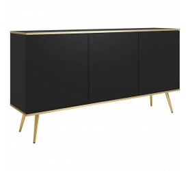 Komoda ARA K160 czarny + złoty