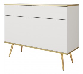 Komoda ARA KSZ107 biały + złoty