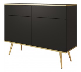 Komoda ARA KSZ107 czarny + złoty