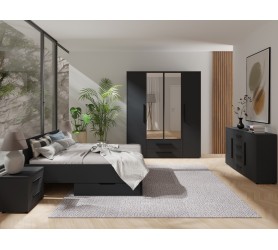 Łóżko 160x200 MAXIS 04 czarny