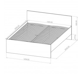 Łóżko 160x200 MAXIS 04 dąb artisan