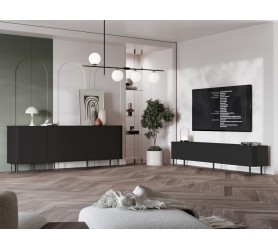 Komoda RTV AZELIO 215N czarny