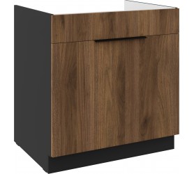 Szafka pod zlew z szufladą 80 cm Nela 02 czarny / orzech okapi
