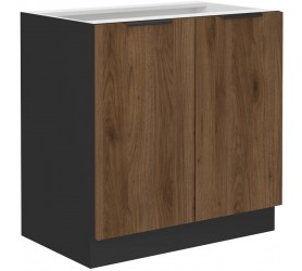 Szafka dolna 80 cm Nela 03 czarny / orzech okapi