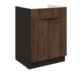 Szafka pod zlew z szufladą 60 cm Nela 05 czarny / orzech okapi
