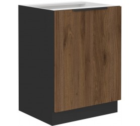 Szafka dolna 60 cm Nela 06 czarny / orzech okapi