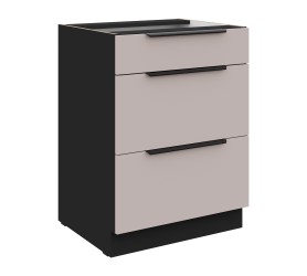 Szafka z szufladami 60 cm Nela 08 czarny / kaszmir