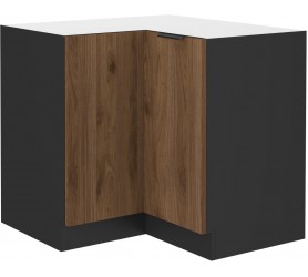 Szafka dolna narożna 90 cm Nela 16 czarny / orzech okapi