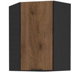 Szafka górna narożna 60 cm Nela 28 czarny / orzech okapi