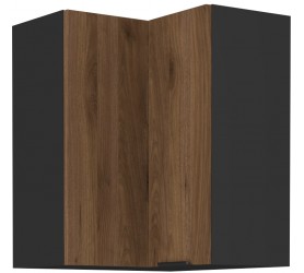 Szafka górna narożna 60 cm Nela 29 czarny / orzech okapi