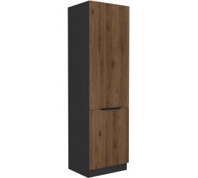 Słupek kuchenny 60 cm Nela 43 czarny / orzech okapi