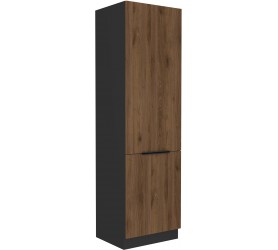 Szafka pod zabudowę lodówki 60 cm Nela 45 czarny / orzech okapi