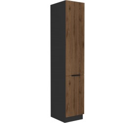 Słupek kuchenny 40 cm Nela 49 czarny / orzech okapi