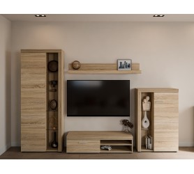 Meblościanka z witryną Sofia sonoma