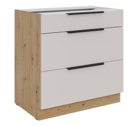 Szafka z szufladami 80 cm LIVO 04 dąb artisan / kaszmir