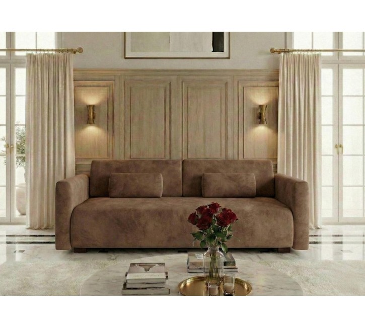 Sofa Rozkładana Lusso 230 cm brązowa