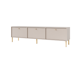 Komoda RTV 180 cm pełna NAYO 03 beż czarna eukaliptus + nogi...