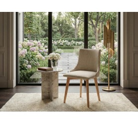 Stylowe beżowe krzesło Viva 5 w aranżacji