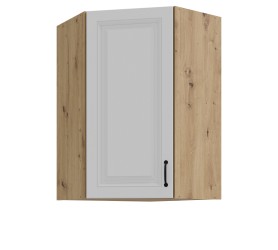 Szafka górna narożna 60 cm SILO 25 biały grafit artisan