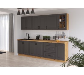 Zestaw kuchenny SILO 260 cm cichy domyk + prowadnice...