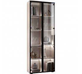 Duża witryna ze szkłem stojąca 2D GOFI 04 FIGO kaszmir...