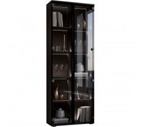 Duża czarna witryna ze szkłem 70x180 cm GOFI 04 FIGO...