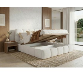 Otwarty pojemnik na pościel w łóżku Navo