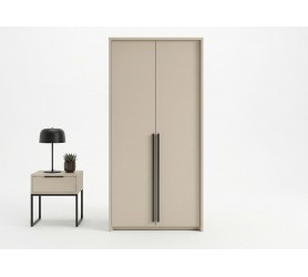 Szafa Wąska 105 cm Candelo 2-Drzwiowa Beż Piaskowy