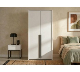 Szafa Wąska 105 cm Candelo 2-Drzwiowa Biała