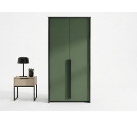 Szafa Wąska 105 cm Candelo 2-Drzwiowa butelkowa zieleń