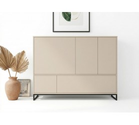 Komoda Industrialna 160 cm Candelo Piaskowy Beż Styl Loft
