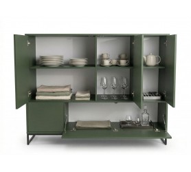 Komoda Loft 160 cm Candelo Styl Industrialny - Butelkowa Zieleń