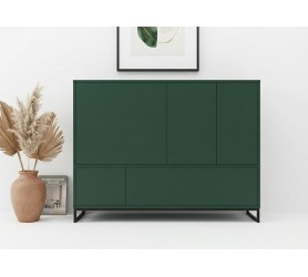 Komoda Loft 160 cm Candelo Styl Industrialny - Butelkowa Zieleń